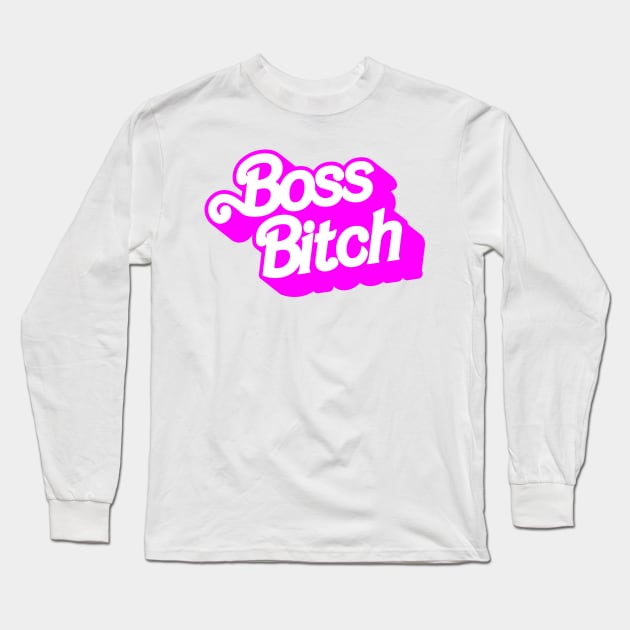 Boss Bitch Long Sleeve T-Shirt by tommartinart